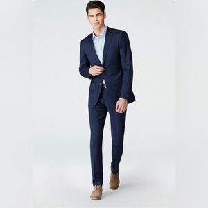 Indochino Corby Micro Houndstooth Navy Suit
